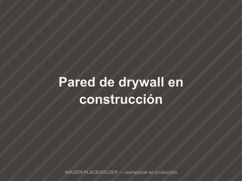 Pared de drywall en proceso de instalación